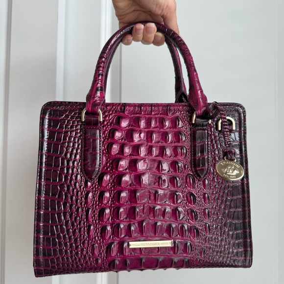 Brahmin Cami Satchel Sugar Plum Melbourne Leather - Picture 2 of 8
